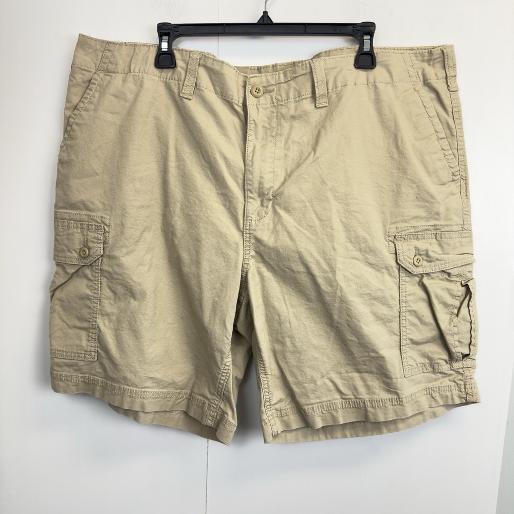 SONOMA Men's Sz 46 Khaki Shorts‎ Cargo Stretch Comfort Beige 9" Inseam